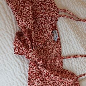 EIGHT PARIS Red Floral Crop Top
